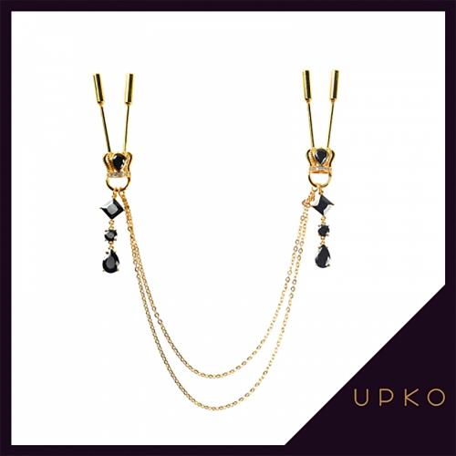 UPKO CROWN AND DANGLING SIDE DECORATIONS CHAIN NIPPLE CLAMPS(유두집게)